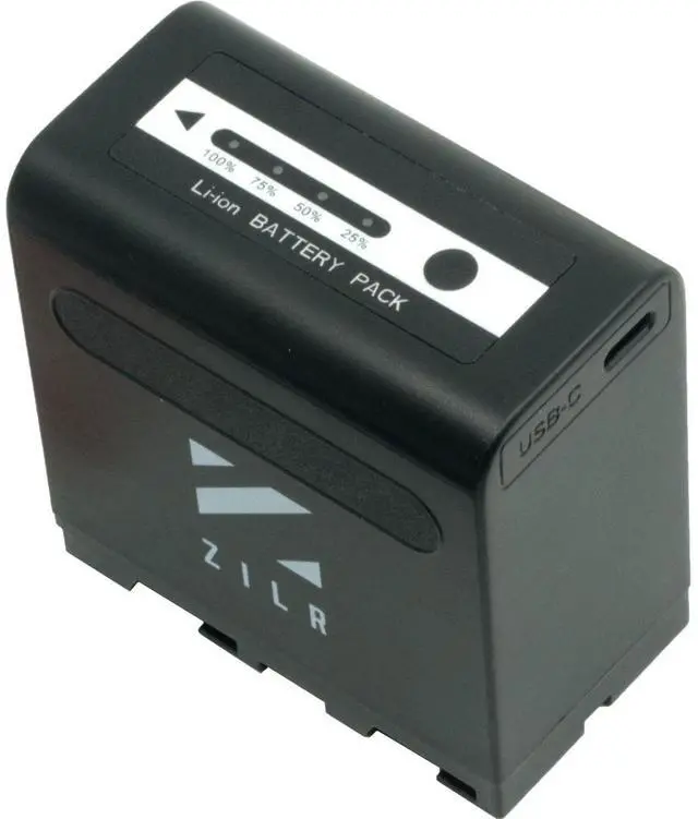 Alt view image 3 of 7 - zilr np-f970 10050mah battery with usb type-c pd
