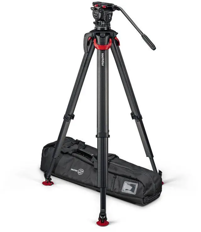Alt view image 2 of 7 - Sachtler aktiv10 Sideload Fluid Head System with flowtech100 Tripod, Rubber Feet