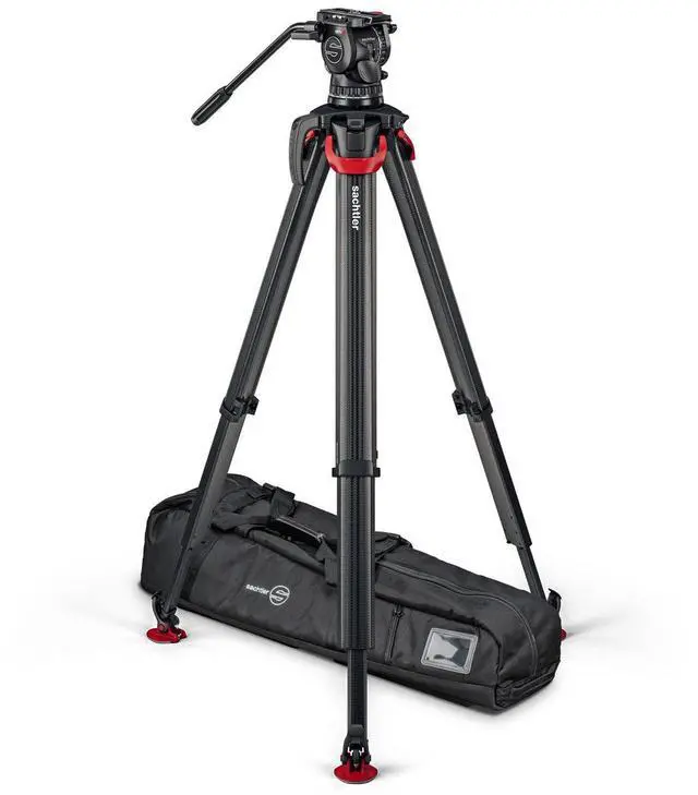 Main image of Sachtler aktiv10 Sideload Fluid Head System with flowtech100 Tripod, Rubber Feet