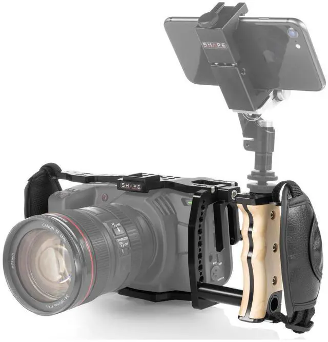 Alt view image 3 of 7 - Shape Handheld Cage for Blackmagic Pocket Cinema Camera 4K