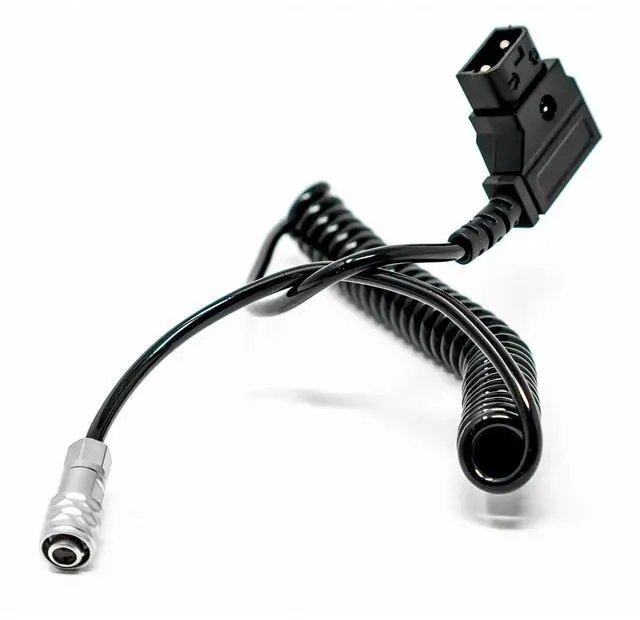 Alt view image 2 of 7 - Kondor Blue Coiled D-Tap to BMPCC 4K/6K Power Cable, Black #KBWEIPUBM4KCOILBKFBM