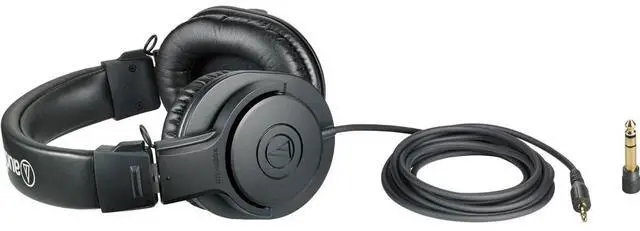 Alt view image 5 of 5 - Audio-Technica 5 Pack ATH-M20x Pro Monitor Headphones, 96dB, 15-20kHz, Black