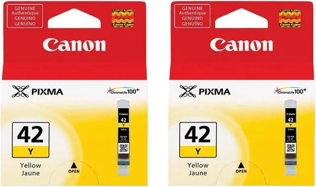 Main image of Canon 2 Pack CLI-42 Yellow Ink Cartridge #6387B002 2