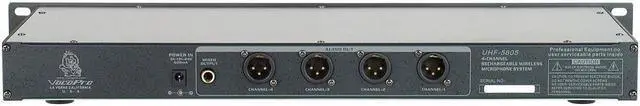 Alt view image 10 of 11 - VocoPro UHF-5805-9 Professional Rechargeable 4 Channel UHF Wireless Mic System