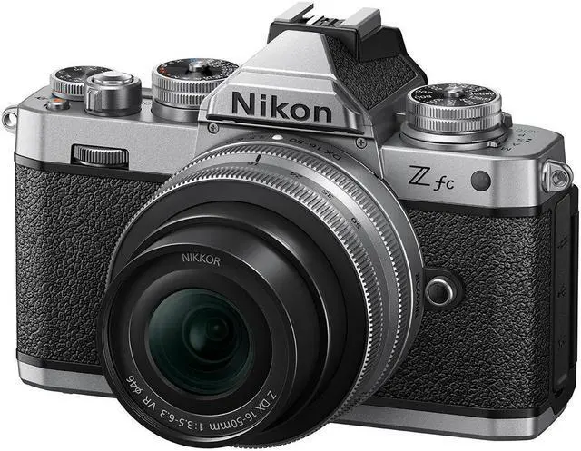 Alt view image 2 of 18 - Nikon Z fc DX-Format Mirrorless Camera Body w/NIKKOR Z DX 16-50mm f/3.5-6.3 VR - Silver