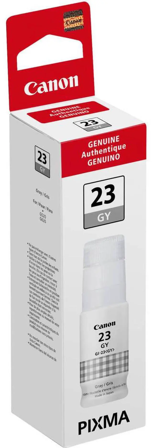 Alt view image 2 of 4 - Canon GI-23 Gray Ink Bottle for PIXMA G620 Wireless MegaTank Photo AIO Printer