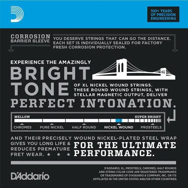 Alt view image 10 of 11 - 10 Pack  D'Addario EXL140 Light Top Heavy Bottom Guitar Strings
