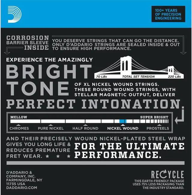 Alt view image 19 of 19 - D'Addario EXL110 Electric Guitar Strings - Light - 3 Pack