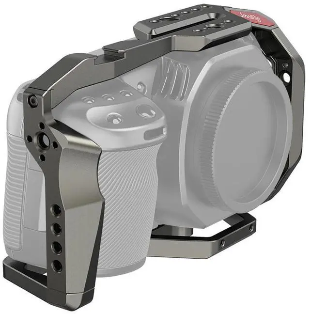 Alt view image 2 of 7 - SmallRig Full Cage for BMPCC 4K & 6K Cameras, Dark Olive