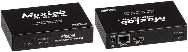 Muxlab HDMI UHD-4K Extender Kit with HDBT Lite and PoE #500451-POE