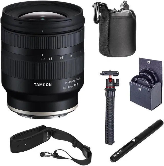 Main image of Tamron 11-20mm f/2.8 Di III-A RXD Lens for Sony E, Bundle with ProOptic 67mm Filter Kit, Octopus Tripod Kit, Sling Strap, Lens Cleaner, Lens Pouch