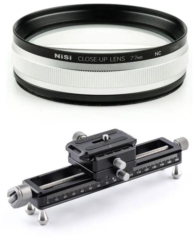 Main image of NiSi Close Up Lens Kit NC 77mm with 67 & 72mm Adapters with Macro Focus Rail