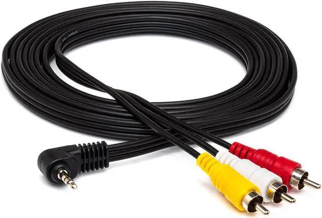 Alt view image 6 of 11 - Hosa C3M-105 Camcorder AV Cable 5-Feet