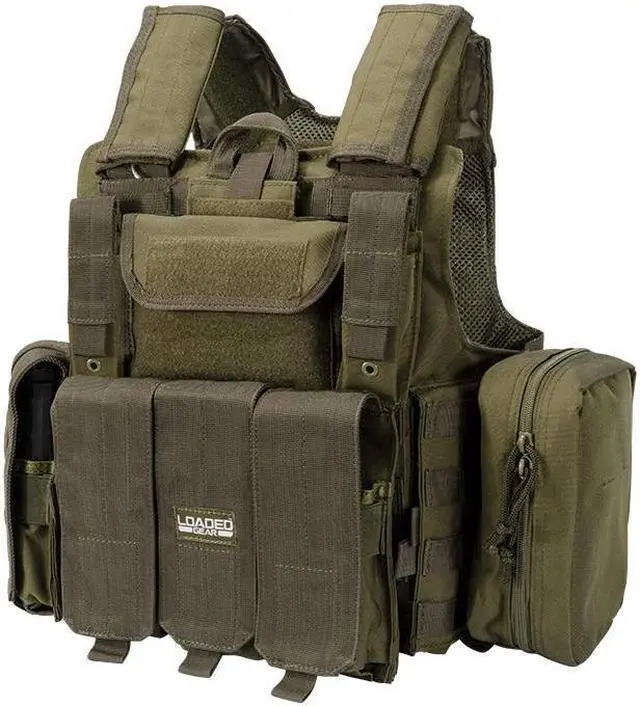 Alt view image 2 of 6 - BARSKA BI12286 Tactical Vest,Nylon,Universal,Green