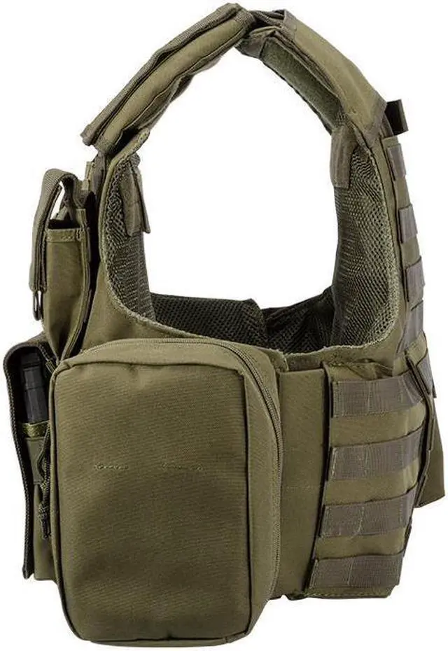 Alt view image 5 of 6 - BARSKA BI12286 Tactical Vest,Nylon,Universal,Green