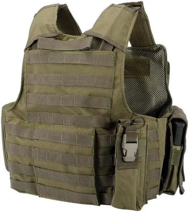 Alt view image 6 of 6 - BARSKA BI12286 Tactical Vest,Nylon,Universal,Green