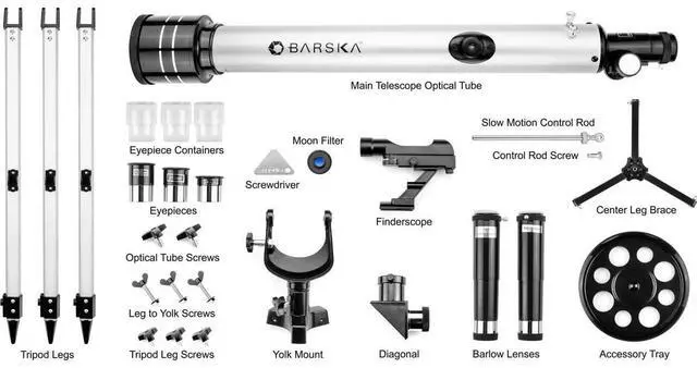 Alt view image 6 of 6 - Barska Starwatcher 675x900mm Refractor Telescope 80060