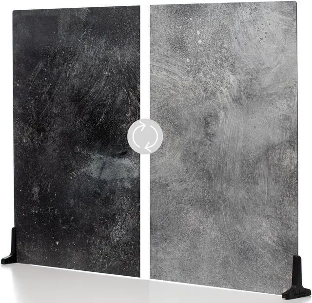 Main image of V-FLAT WORLD Duo Board - Double Sided Backdrop Board Surface Food & Product Photography - Legs Included Made in USA (30 x 40 inches, Grey Chalk/Dark Chalk)