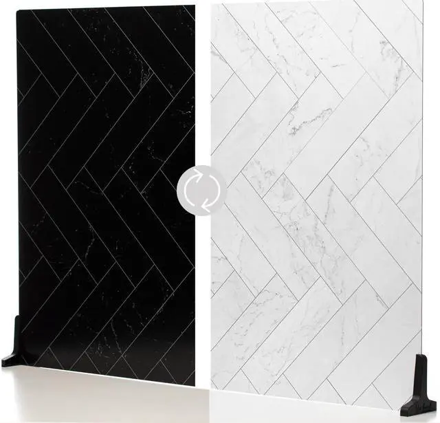 Alt view image 2 of 8 - V-FLAT WORLD Duo Board - 30x40" Surface Board, Zigzag Marble White/Black #00815L
