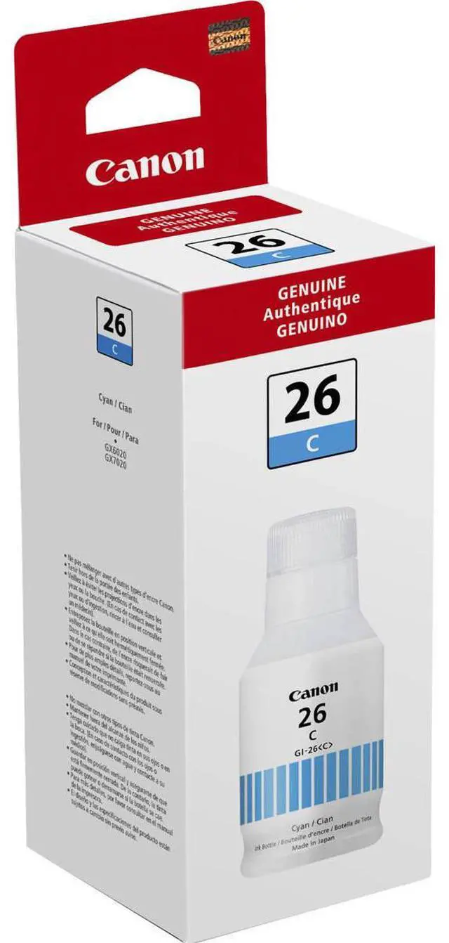 Alt view image 13 of 15 - Canon GI-26 Pigment Cyan Ink Bottle 4421C001