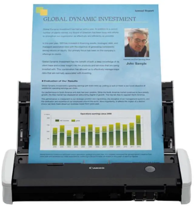 Alt view image 13 of 17 - Canon ImageFORMULA R10 4861C001 Duplex Portable Document Scanner White