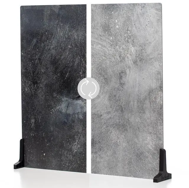 Main image of V-FLAT WORLD Duo Board - Double Sided Backdrop Board Surface Food & Product Photography - Legs Included Made in USA (24 x 24 inches, Grey Chalk/Dark Chalk)