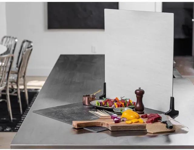 Alt view image 4 of 7 - V-FLAT WORLD Duo Board - Double Sided Backdrop Board Surface Food & Product Photography - Legs Included Made in USA (24 x 24 inches, Grey Chalk/Dark Chalk)