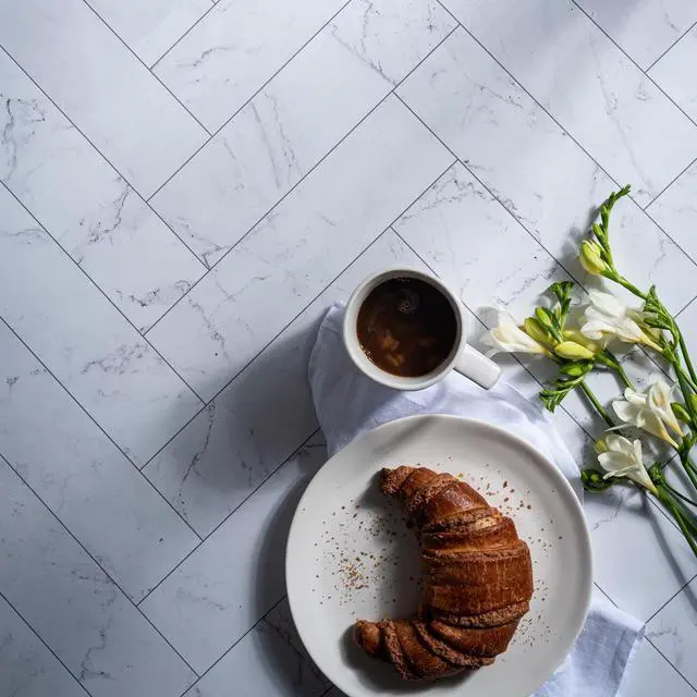 Alt view image 3 of 7 - V-FLAT WORLD Duo Board - 24x24" Double Sided Surface Board, Zigzag Marble White/Black