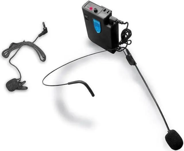 Alt view image 3 of 3 - Technical Pro WMU95 Wireless Headset and Lapel Microphone System