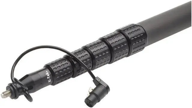 Main image of K-Tek KP9CCR 9' KlassicPro Graphite Boompole with XLR Coiled Cable & Side Exit