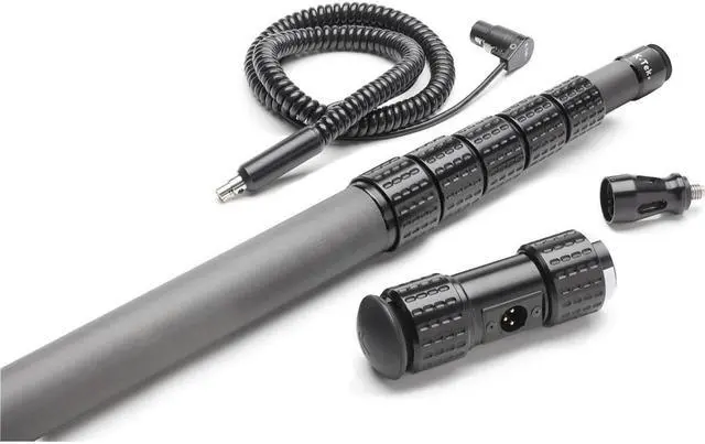 Alt view image 5 of 5 - K-Tek KP9CCR 9' KlassicPro Graphite Boompole with XLR Coiled Cable & Side Exit