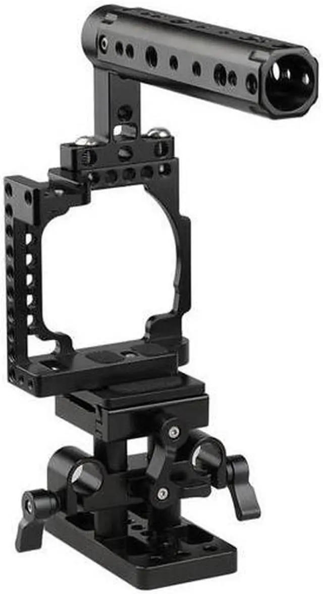 Main image of CAMVATE Camera Cage with Handle and ARCA QR Baseplate for Sony A6500/A6300/A6000