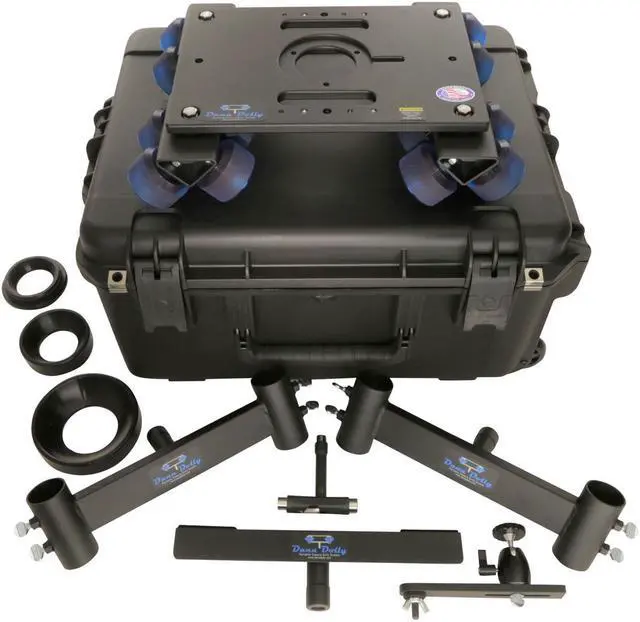 Main image of DanaDolly Original Rental Kit, Includes 2x Original Track Ends, Center Support, 75mm, 100mm, 150 Bowl Adapter, 3" Washer, T-Tool, Monitor Mount & Flight Case