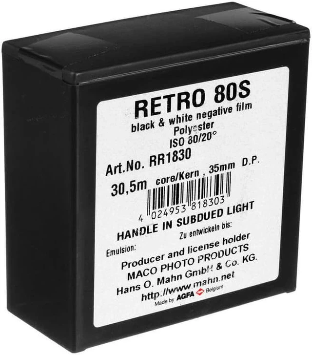 Main image of Rollei Retro 80S Black and White Negative Film (35mm Roll Film, 100' Roll)