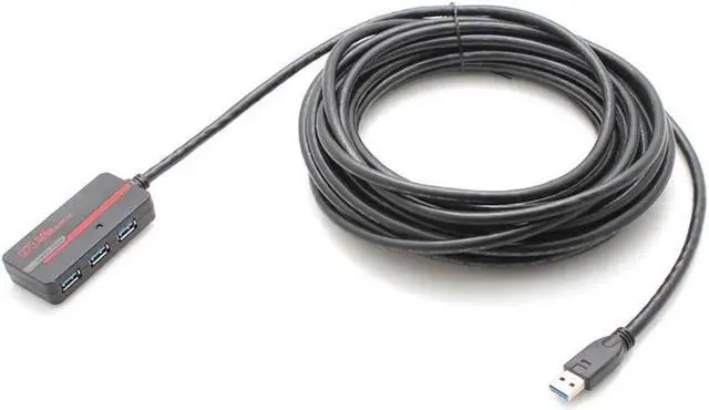 Alt view image 7 of 8 - Hall Research USB3-33H4 USB 3.0 Active Extension Cable with 4-Port Hub