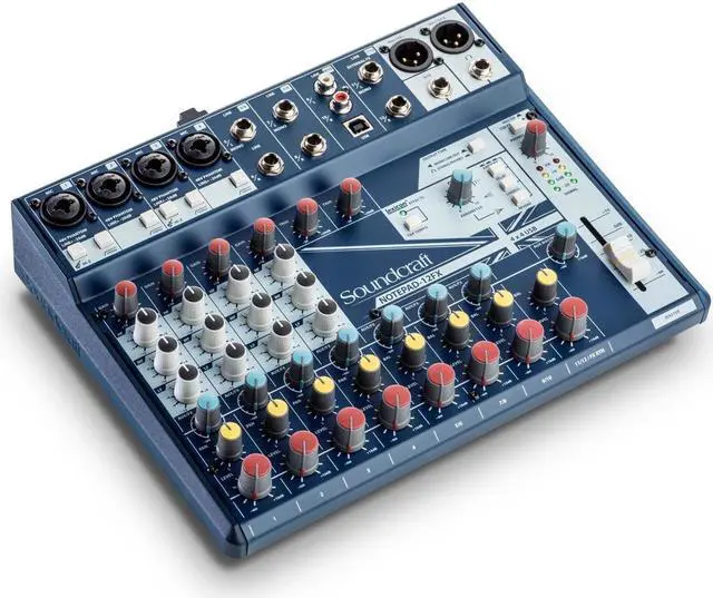 Alt view image 13 of 15 - Soundcraft NOTEPAD-12FX; 12CH DESKTOP MIX MIXER W/ USB, 3 BAND EQ AND LEXICON EFFECTS