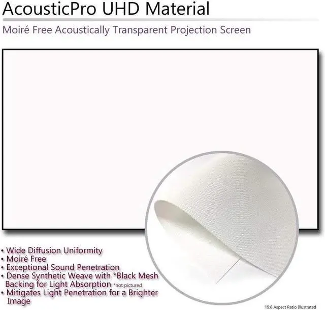 Alt view image 18 of 20 - Elite Screens AR120H2-AUHD Aeon Series 120" 16:9 Fixed Frame Projection Screen