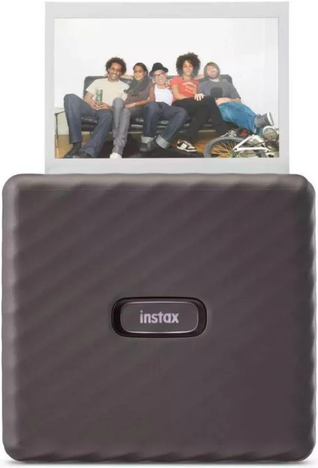 Alt view image 2 of 6 - Fujifilm Instax Link Wide Smartphone Printer, Mocha Gray with 20-Pack Print Film