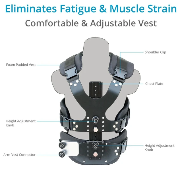 Alt view image 2 of 7 - FLYCAM Vista-II Stabilizing Arm and Vest #VSTA-II-AV