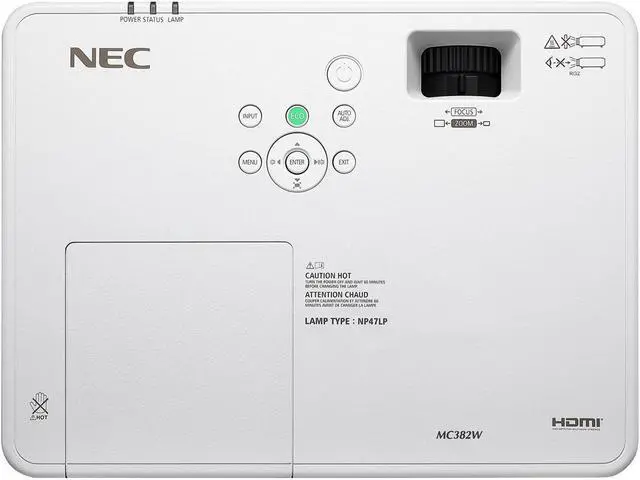 Alt view image 8 of 11 - NEC Display Solutions NP-MC423W LCD 4,200 Lumen, WXGA 1280 x 800, 1.2x Zoom, LCD Classroom Projector