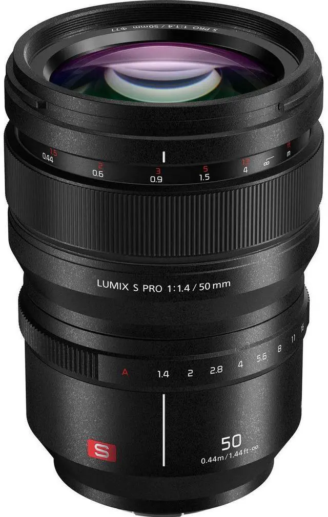 Alt view image 2 of 7 - Panasonic LUMIX S PRO 50mm f/1.4 Lens for L Mount, Bundle with 77mm Filter Kit, Flex Lens Shade, Lens Cleaner, Lens Wrap, Cap Tether, Cleaning Kit, PC Software Kit
