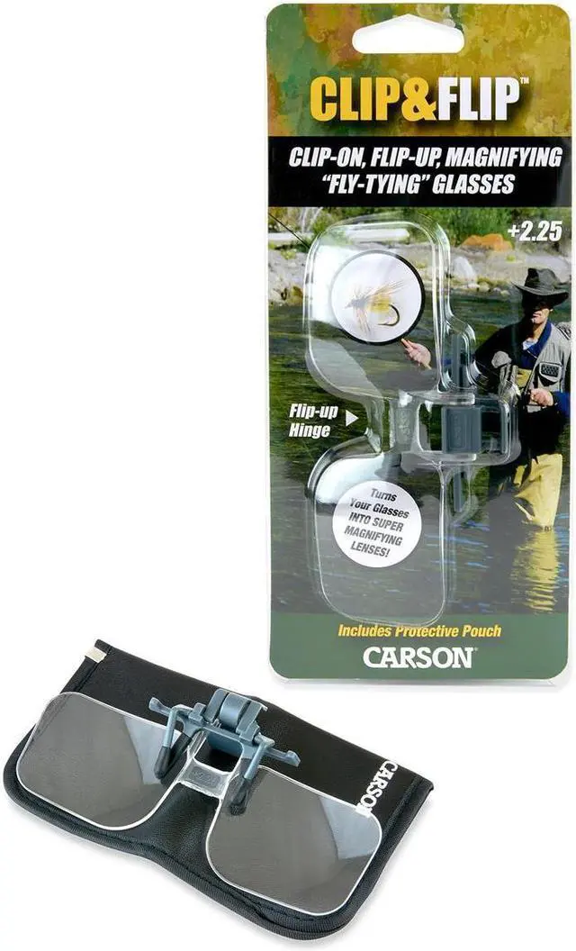 Alt view image 13 of 13 - Carson Clip & Flip 1.5x Clip-on, Flip-up Magnifying Lenses for Eyeglasses CF-10