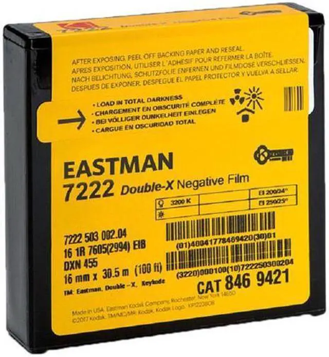 Alt view image 2 of 2 - Kodak Eastman Double-X 7222/DXN455 Negative Motion Picture Film #8469421