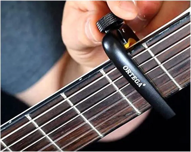Alt view image 3 of 4 - Ortega Guitars Flat Capo for Guitar & Bass, Satin Black #OCAPO-SBK