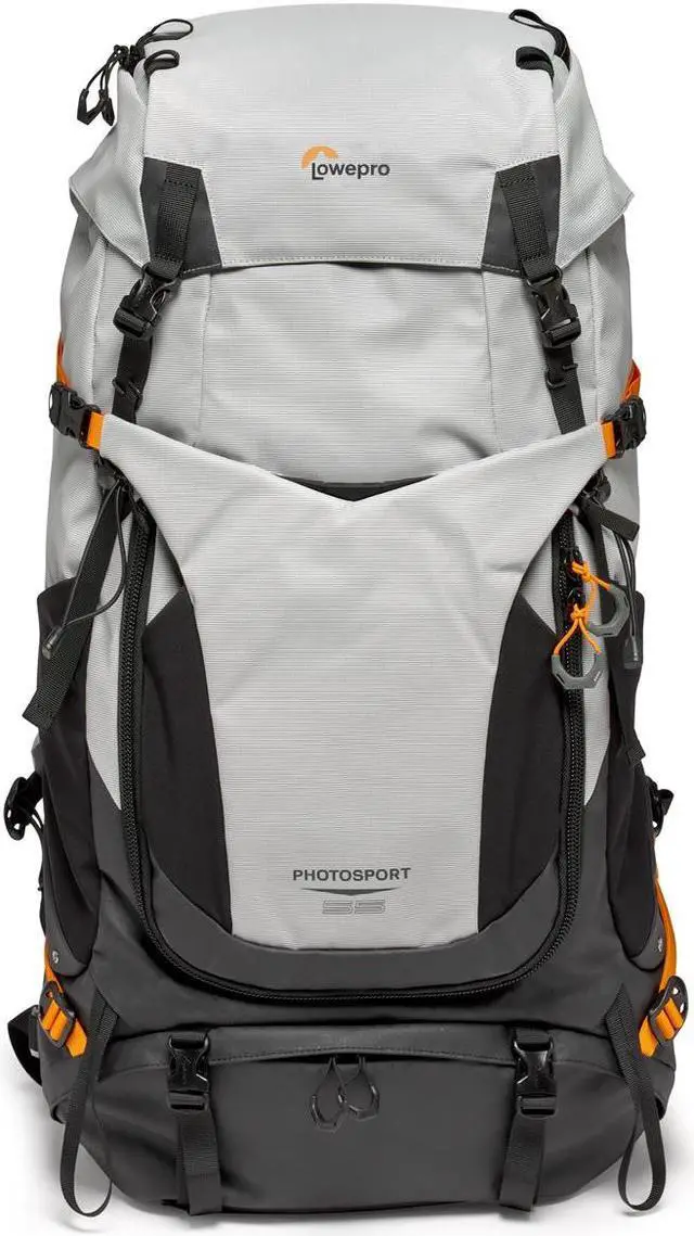 Alt view image 3 of 8 - Lowepro PhotoSport PRO BP 55L, Backpack for Reflex and Mirrorless Cameras, Front and Rear Access, Removable Camera Insert, Accessory Straps, Size: S/M, Colour Dark/Light Gray