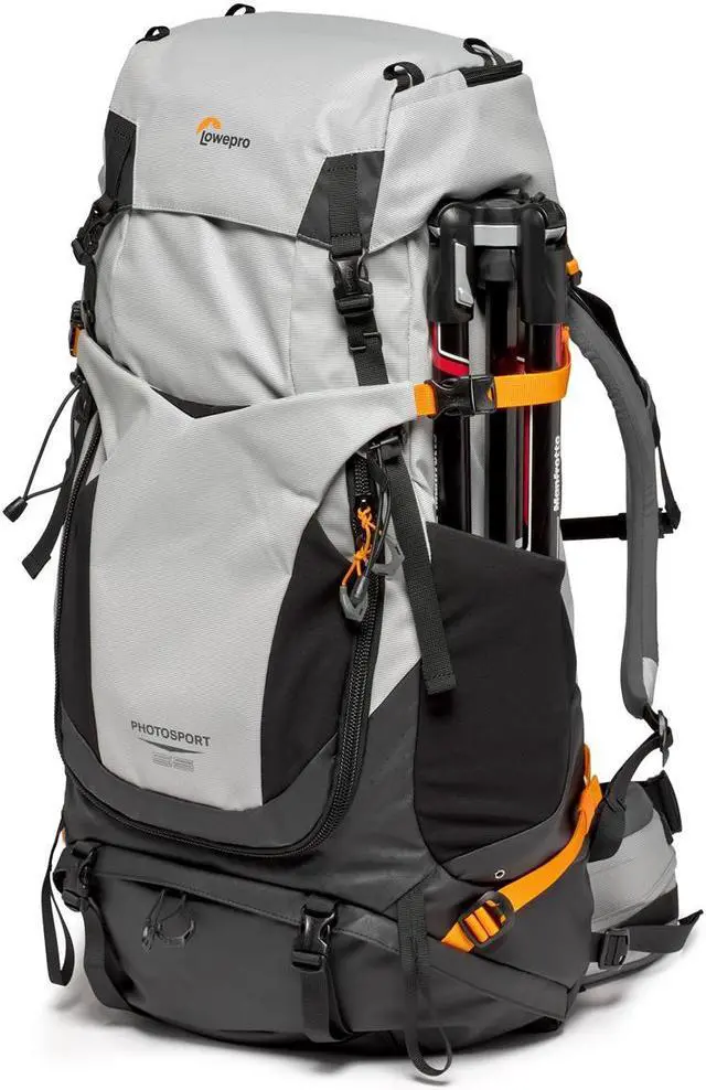 Alt view image 5 of 8 - Lowepro PhotoSport PRO BP 55L, Backpack for Reflex and Mirrorless Cameras, Front and Rear Access, Removable Camera Insert, Accessory Straps, Size: S/M, Colour Dark/Light Gray