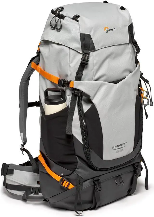 Alt view image 7 of 8 - Lowepro PhotoSport PRO BP 55L, Backpack for Reflex and Mirrorless Cameras, Front and Rear Access, Removable Camera Insert, Accessory Straps, Size: S/M, Colour Dark/Light Gray