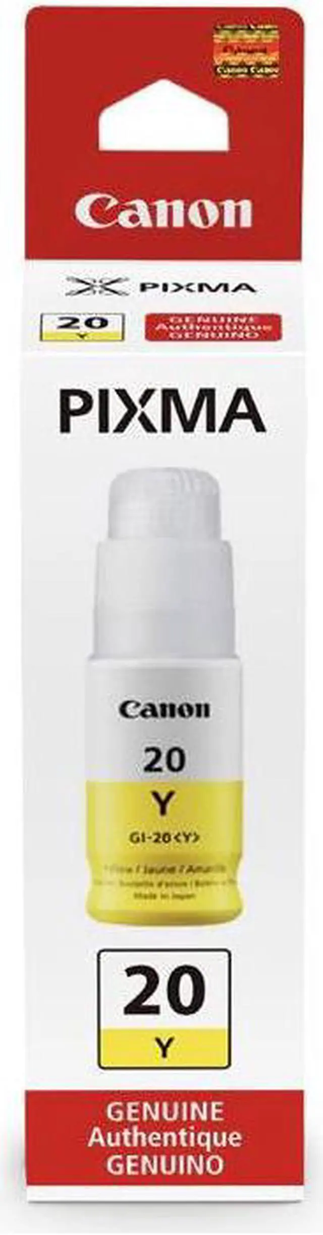 Alt view image 8 of 12 - Canon Canon GI-20 MegaTank Ink - Inkjet - Yellow - 1 Each