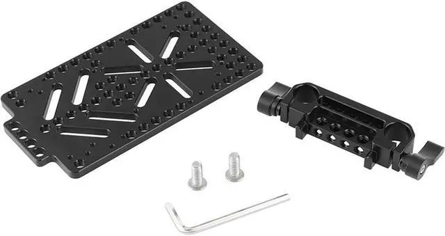 Main image of CAMVATE Cheese-Style Battery Plate Backboard with 15mm Rail Block Rod Clamp for V Lock Mount Power Supply Splitter