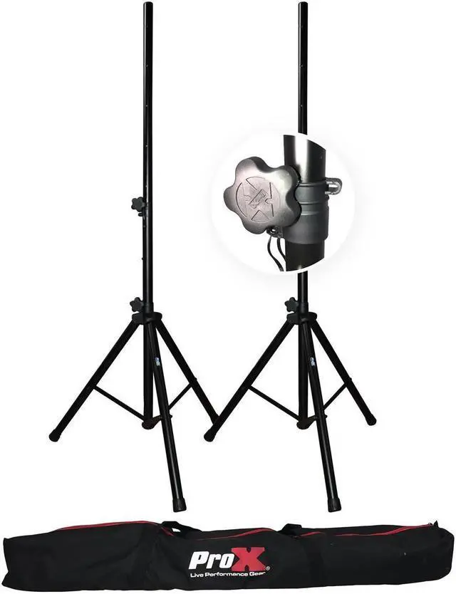 Alt view image 3 of 9 - ProX T-SS18P Heavy Duty Speaker Tripod Stands with Bag, 6 (44-72"), 2-Pack